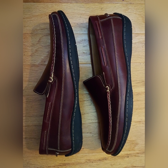 JOHNSTON & MURPHY SHEEPSKIN 25-8343 MEN'S DARK BROWN LEATHER LOAFERS SIZE 13 M - Picture 8 of 15